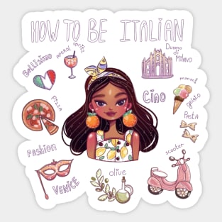 How to be Italian Sticker